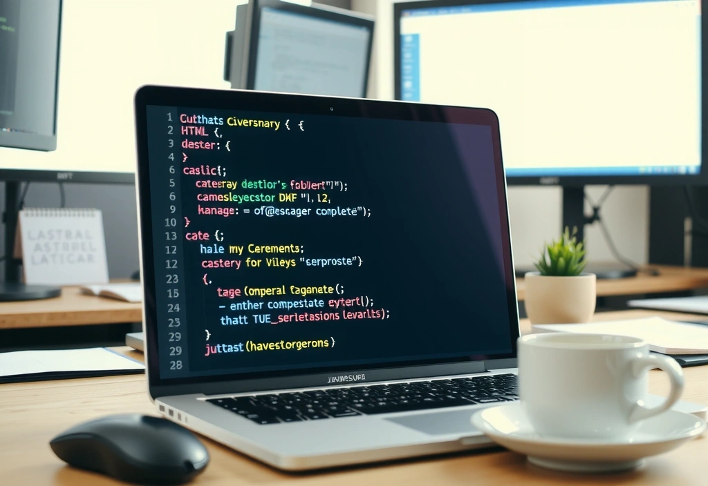 Modern clean code editor showing optimized web development practices